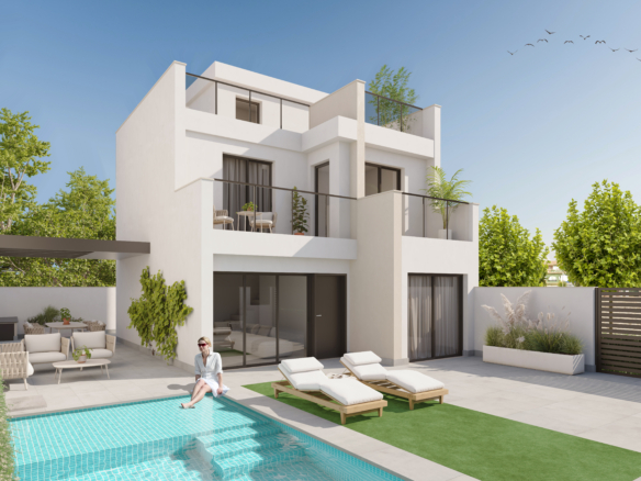 L.A. Beach Villas front elevation in Los Alcázares