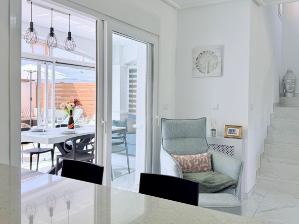 Enclosed terrace at Isla Grosa villa on Mar Menor Golf Resort